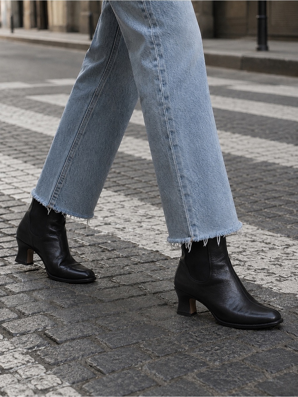 LUXURY Brazilian Black Soft Leather Ankle Boots Sz 6.5 Quality Craftsmanship